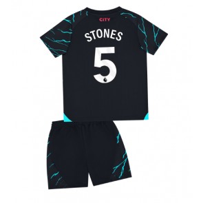 Manchester City John Stones #5 Tredje trøje Børn 2023-24 Kort ærmer (+ korte bukser)